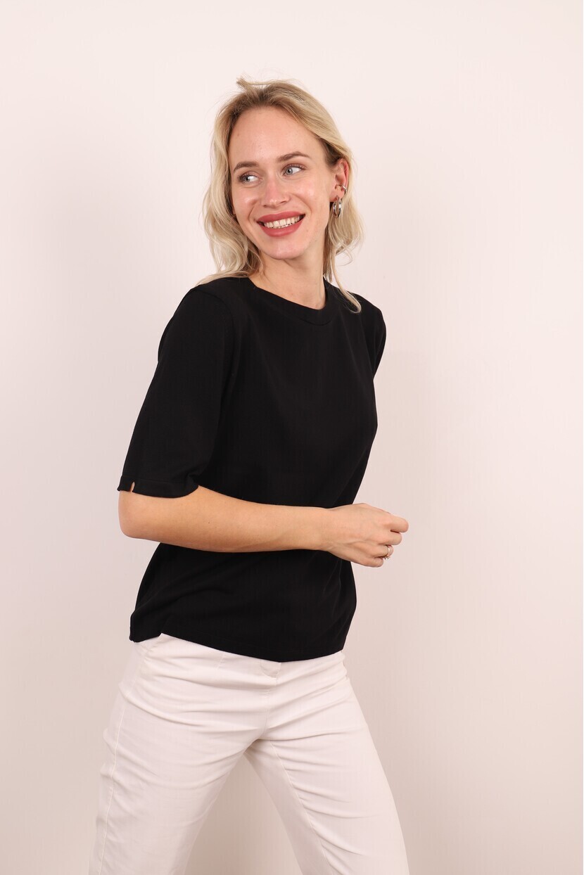 Bisiklet Yaka Basıc Triko