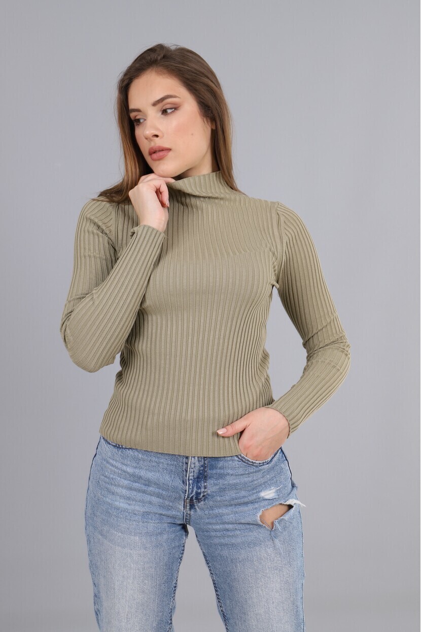 Dik Yaka Fitilli Triko