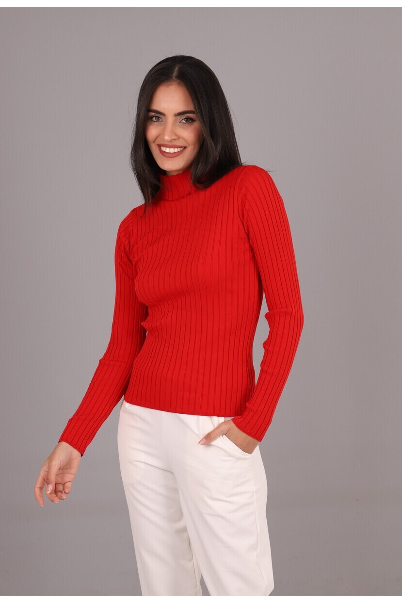 Dik Yaka Fitilli Triko