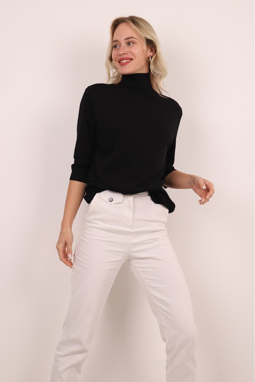 DİK YAKA ÖRGÜ KAZAK