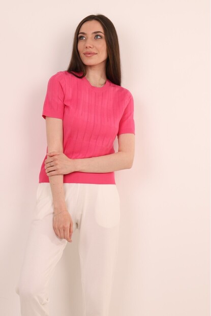 Ajurlu Kısa Kol Triko