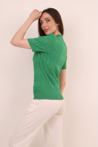 Ajurlu Kısa Kol Triko