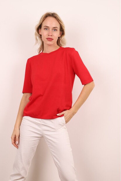 Bisiklet Yaka Basıc Triko