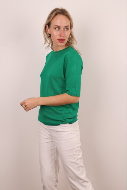 Bisiklet Yaka Basıc Triko