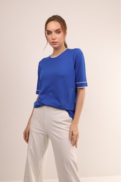 Bisiklet Yaka Basıc Triko