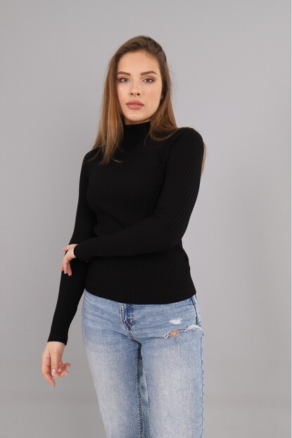 Dik Yaka Fitilli Triko