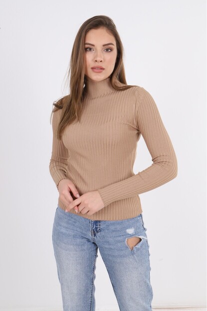 Dik Yaka Fitilli Triko