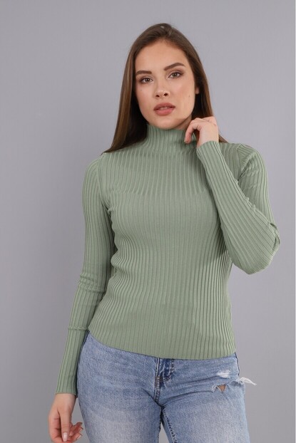 Dik Yaka Fitilli Triko