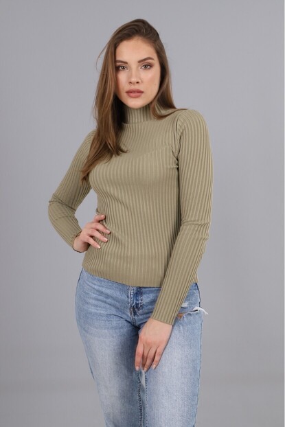 Dik Yaka Fitilli Triko