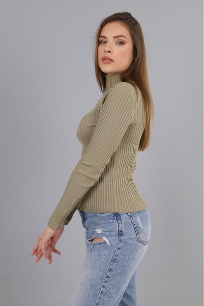 Dik Yaka Fitilli Triko