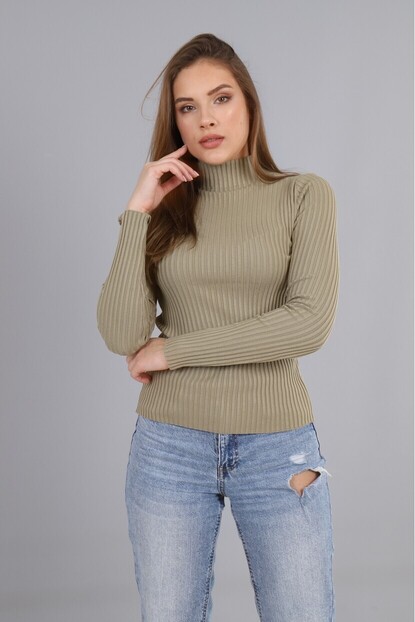 Dik Yaka Fitilli Triko