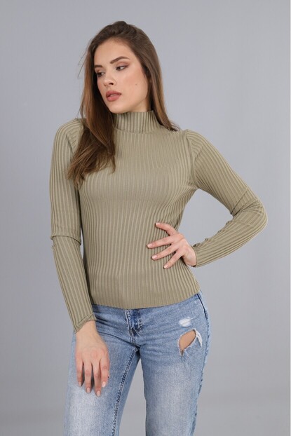 Dik Yaka Fitilli Triko