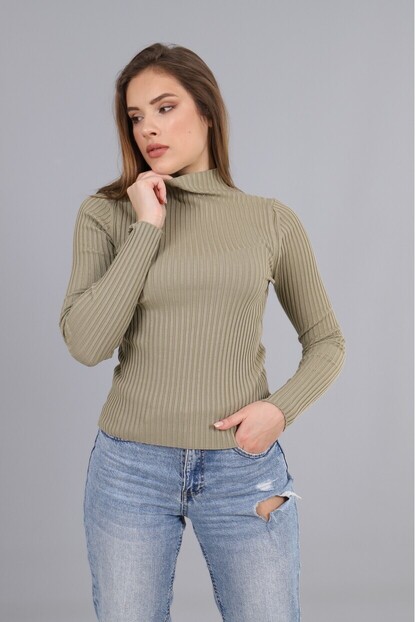 Dik Yaka Fitilli Triko