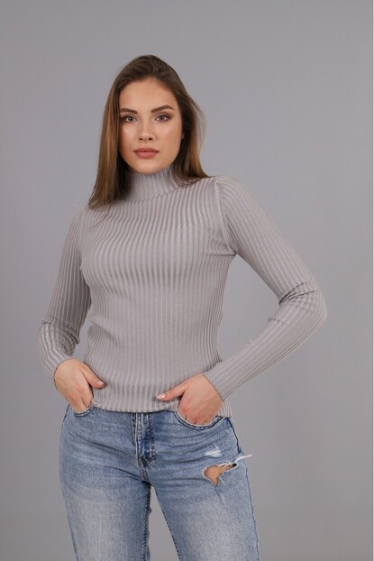 Dik Yaka Fitilli Triko