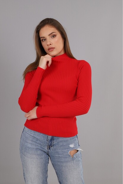 Dik Yaka Fitilli Triko