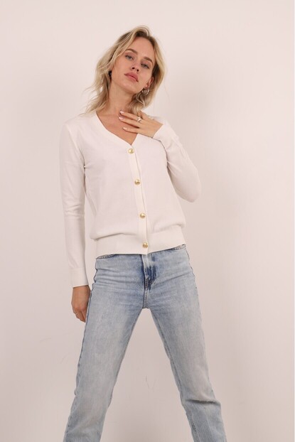 DÜĞMELİ ÖRGÜ HIRKA