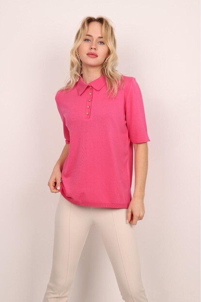 DÜĞMELİ POLO YAKA TRİKO
