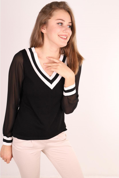 İki Renkli Kol Şifon