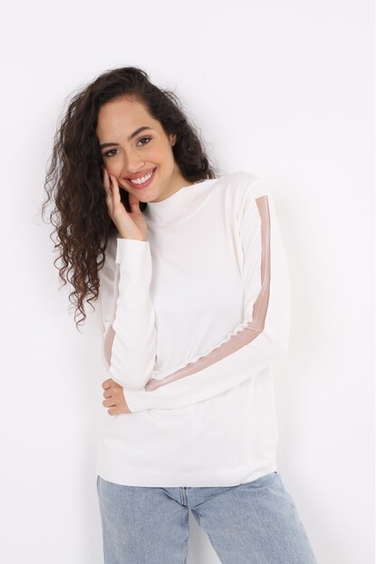 Kol Sim Detaylı Triko