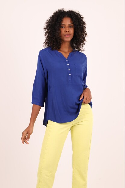 Omuz Büzgü Detaylı Gömlek