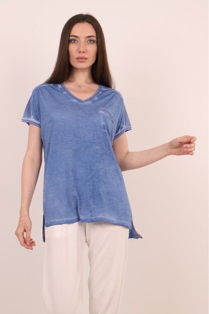 Omuz ve Yaka Detaylı Bluz 