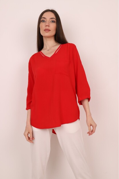 Yaka Detaylı Gömlek 