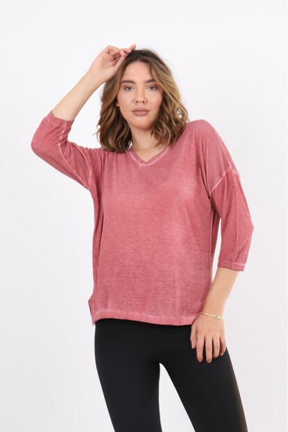 Yaka Sim Detaylı V Yaka Triko