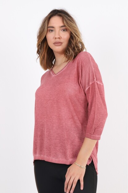 Yaka Sim Detaylı V Yaka Triko