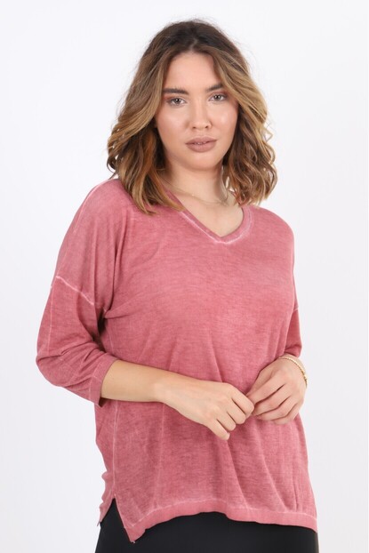 Yaka Sim Detaylı V Yaka Triko