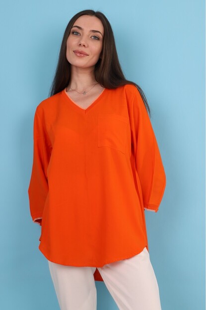 Yaka ve Kol Sim Detaylı Gömlek